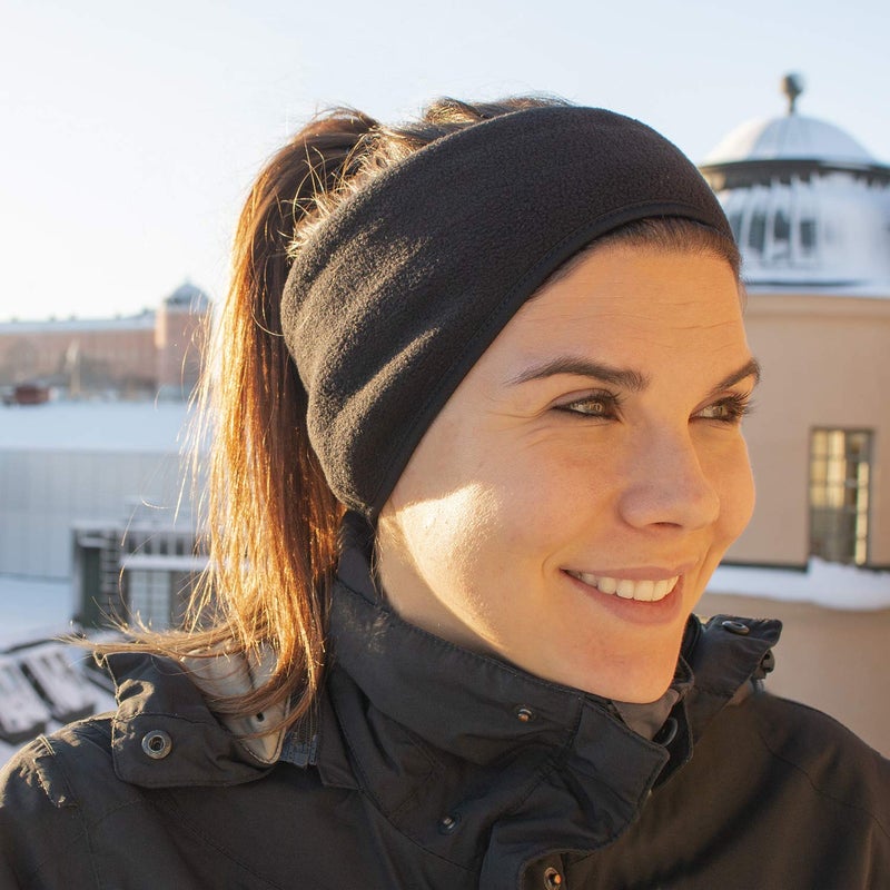 The Friendly Swede Ear Warmer Headband â€” Unisex 2-Pack Winter Headbands for Women & Men - Fleece Ear Warmers - Stretchable Ear Covers for Outdoors/Cycling/Hiking/Running - Image 3